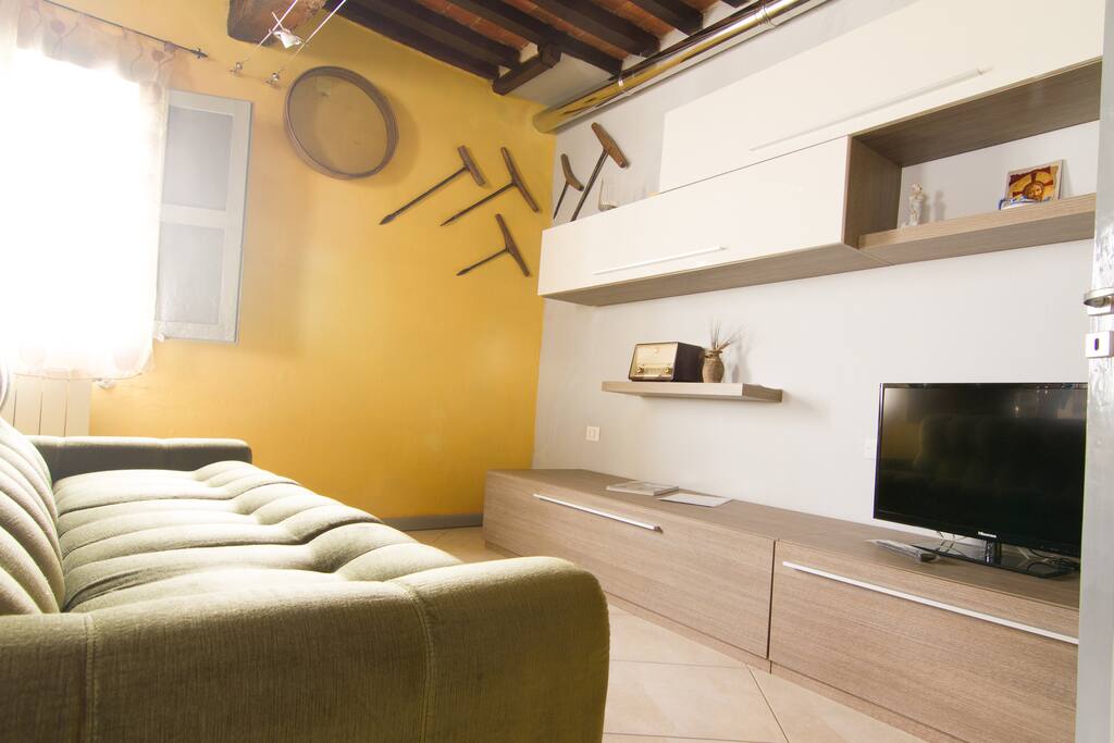 Living room with kitchen
