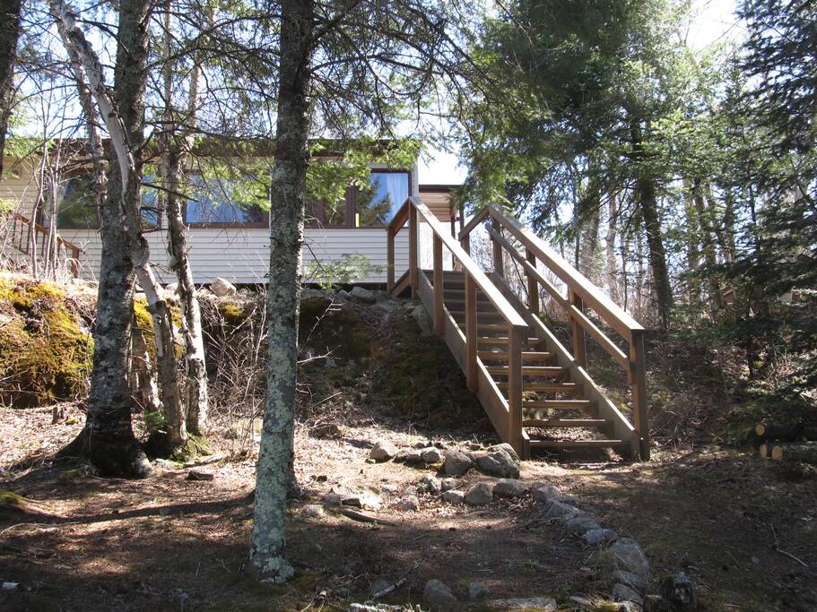 A photo of the cabin from the Lakeside