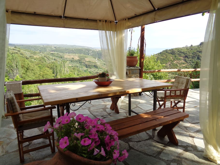 panoramic views from the kiosk in the yard