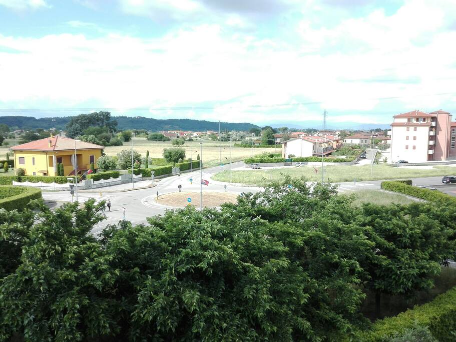 veduta dal balcone in direzione Nord.