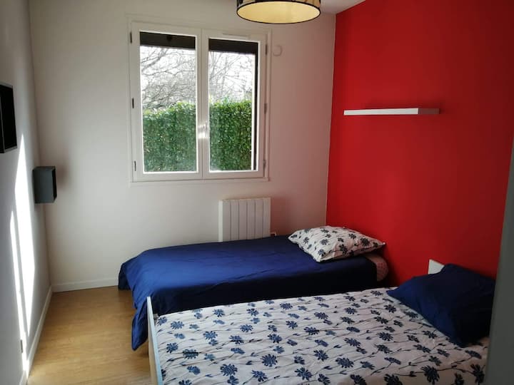 Chambre 3,
2 lits simples