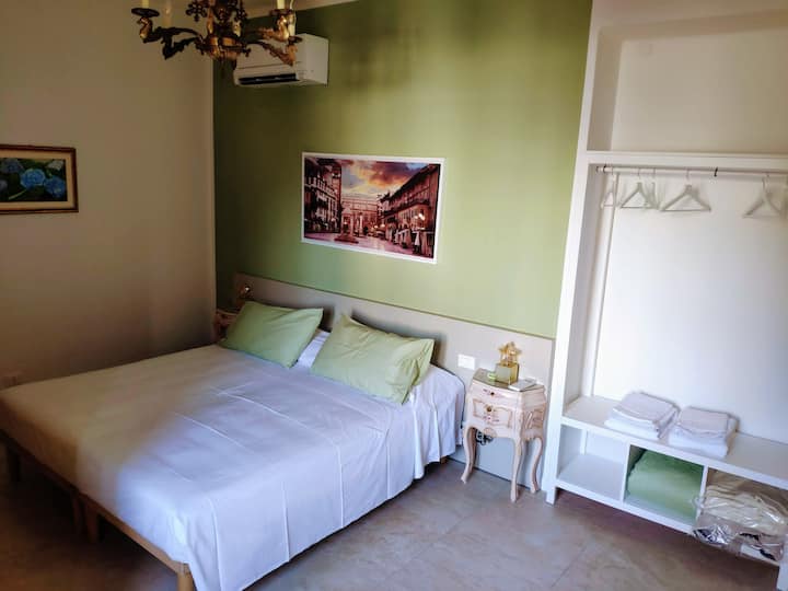 Dhomë gjumi e gjelbër