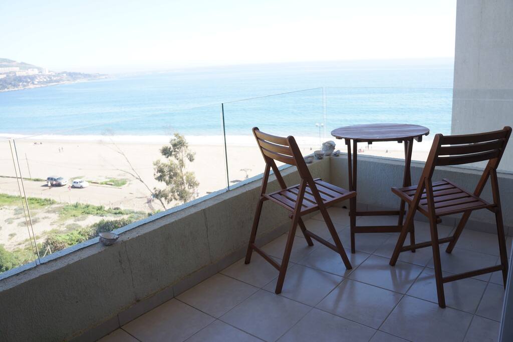terraza con vista al mar