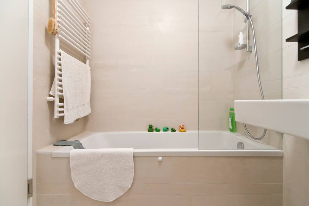 bathroom with power shower