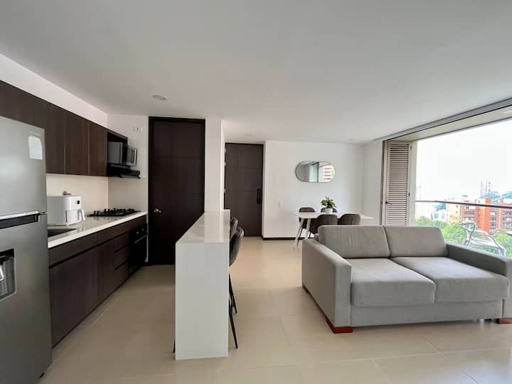 Jiko na sebule na chumba cha kulia