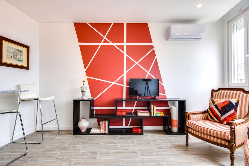 Living room with A/C