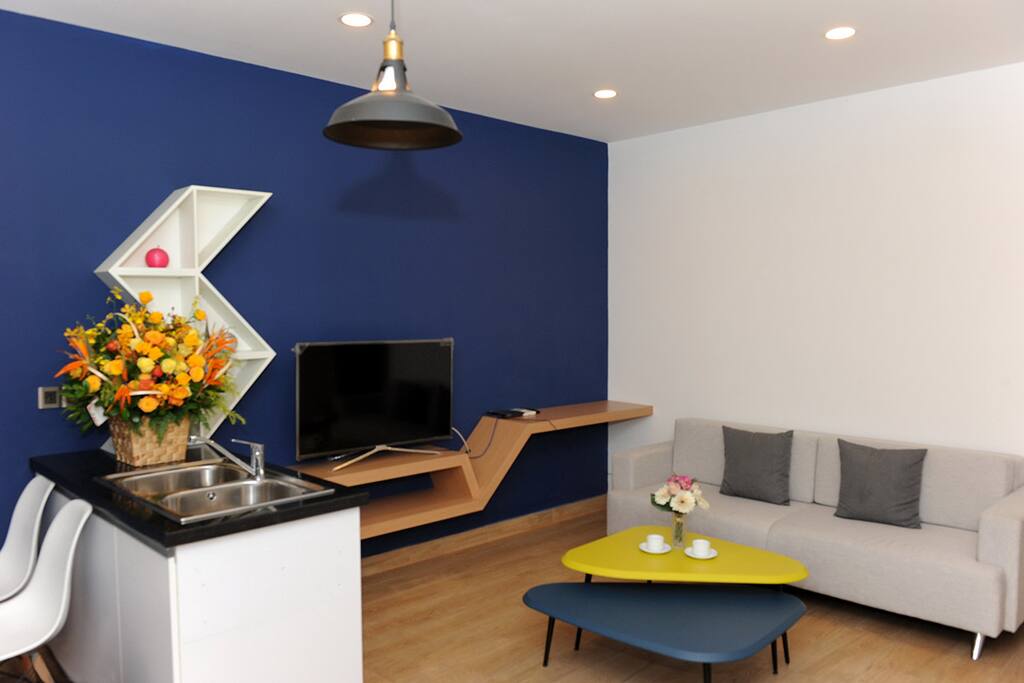 living room with sofa