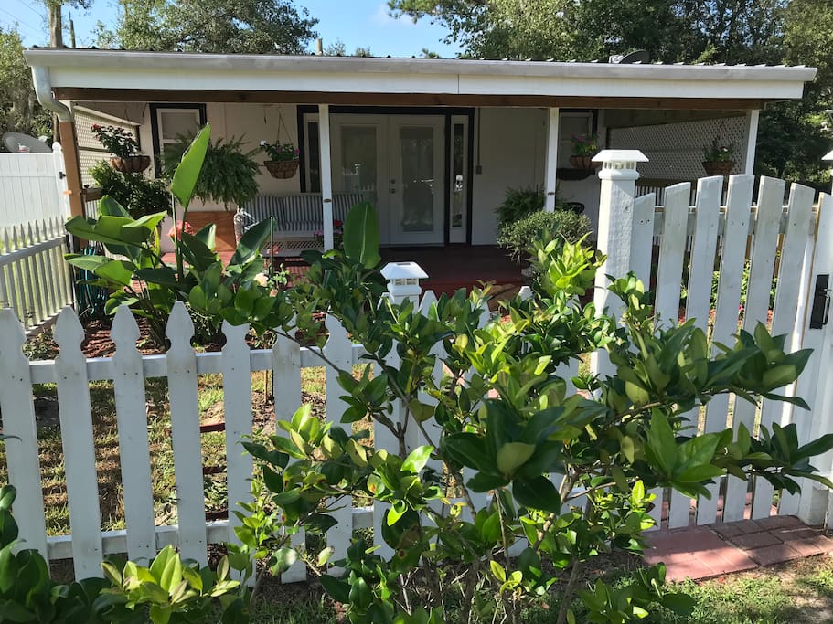 Front view of cottage