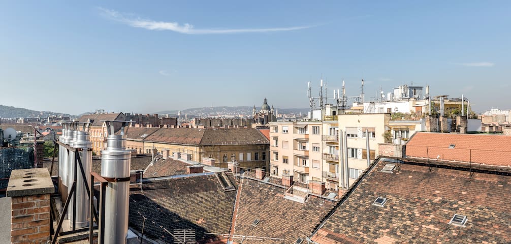 Unique flat in city centre, roof terrace panorama