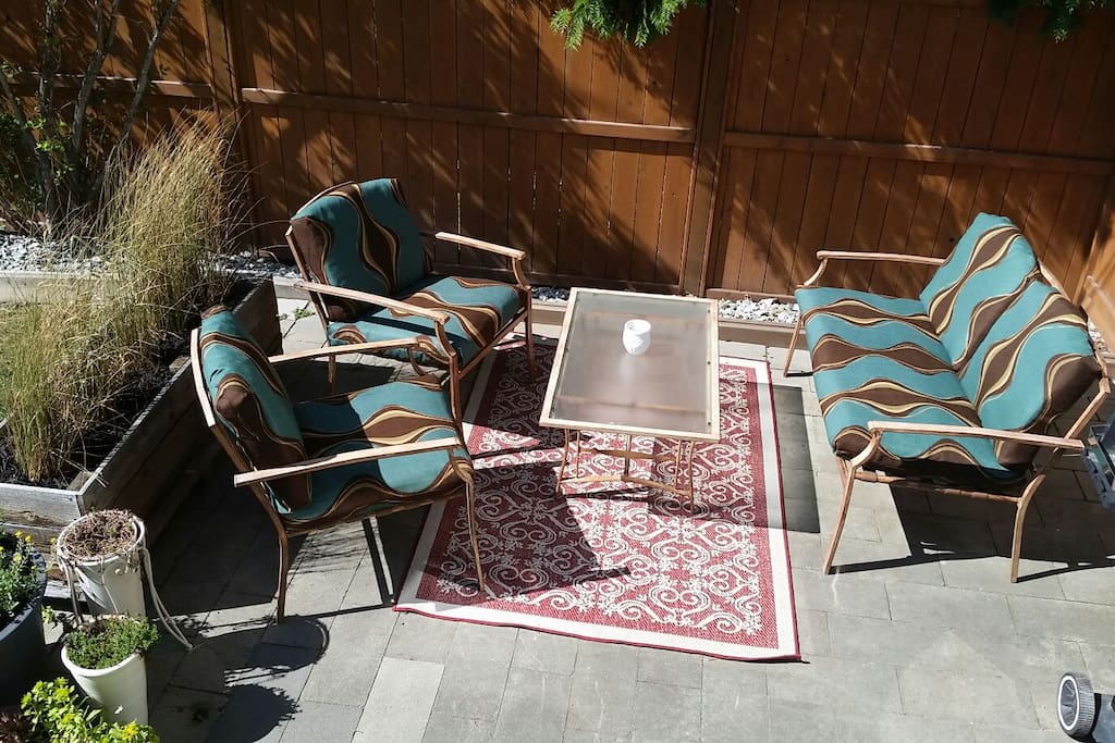Patio space with bbq.
