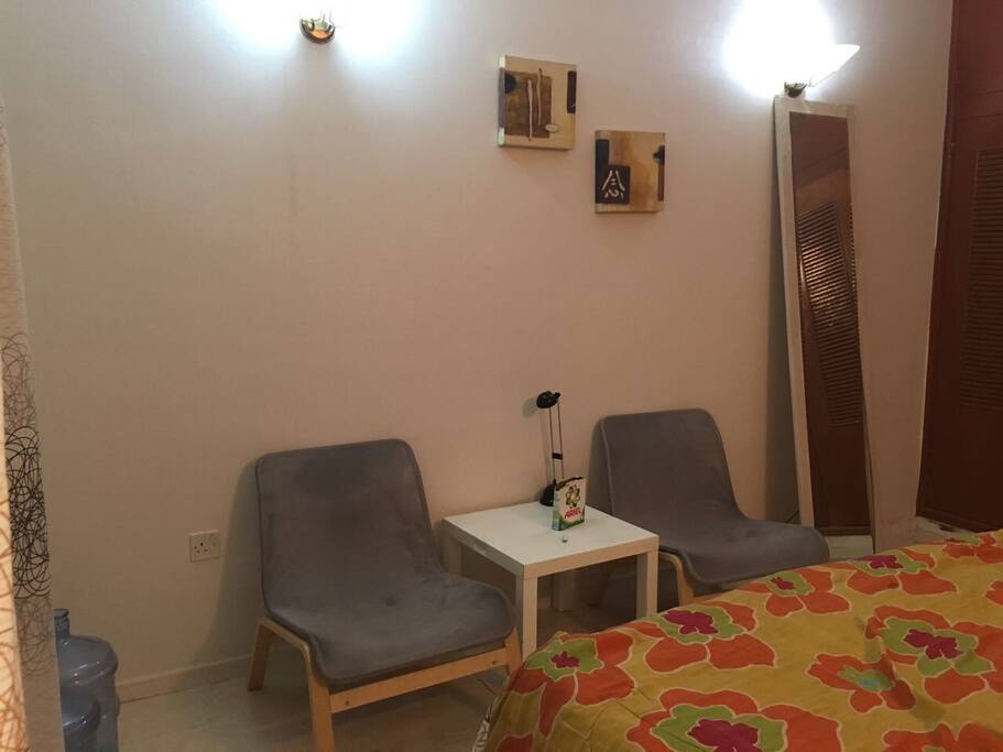 One bedroom, queen bed, built in wardrobe, balcony, separate toilet