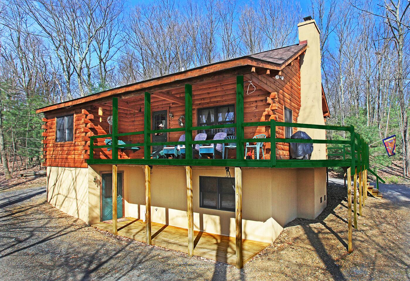 Pocono Log Home Getaway Family Friendly Cabins For Rent In
