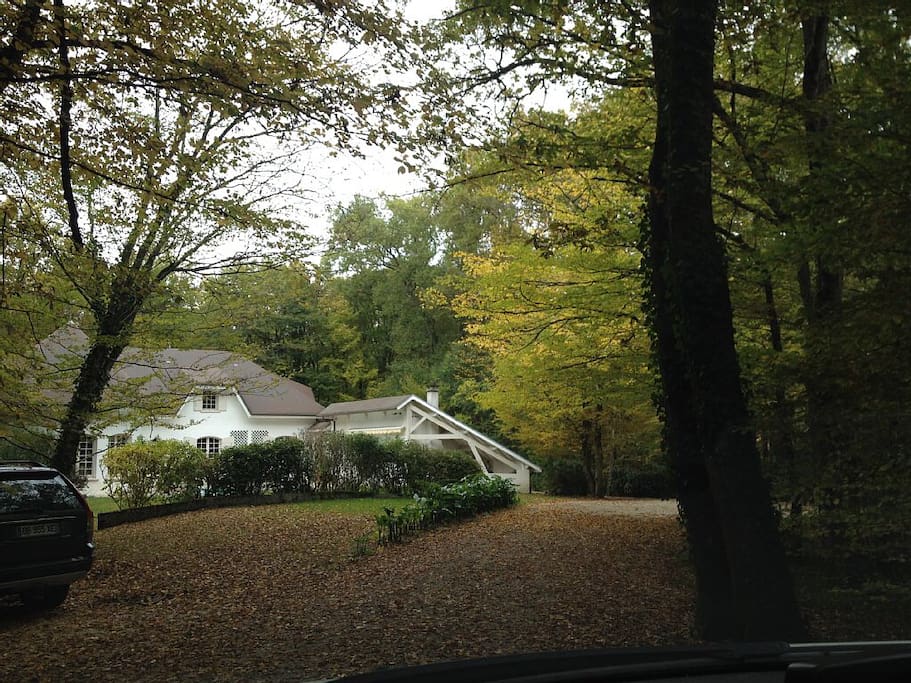 Front entry. Quiet wooded area