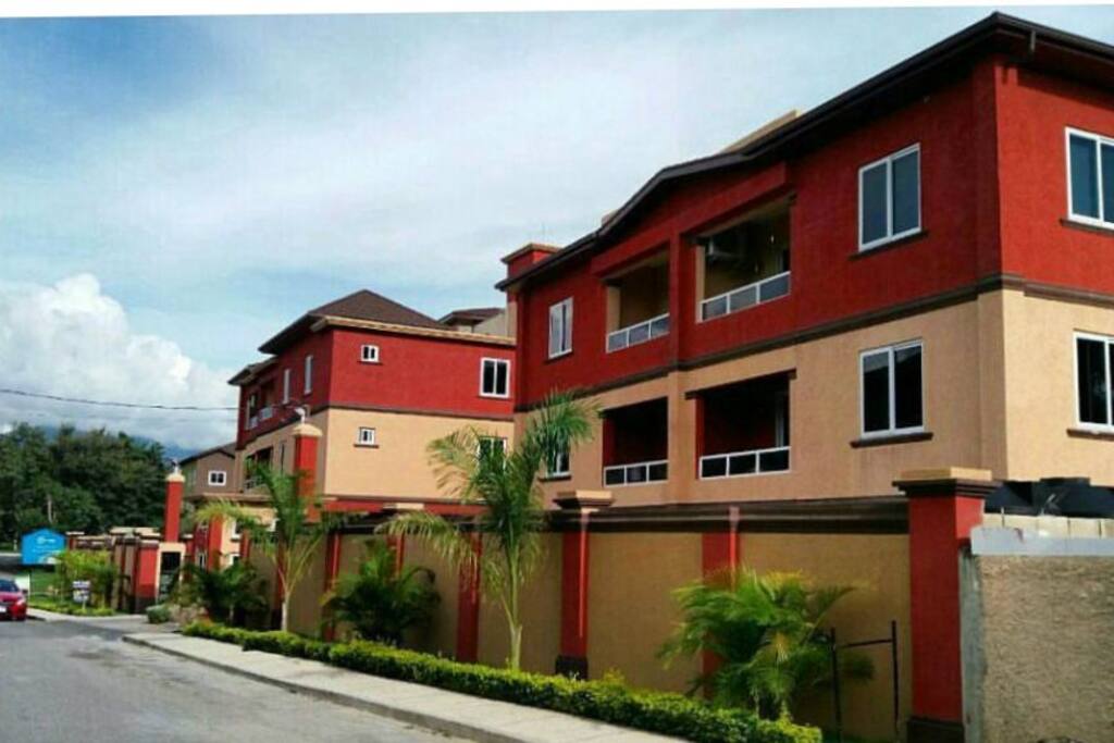 This is the apt complex, it also has an elevator. It's located off Waterloo Rd. Kingston 10, Jamaica.