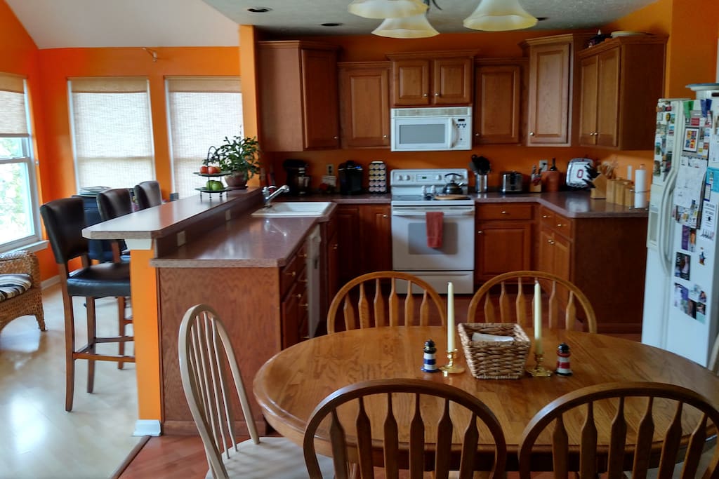 kitchen and sun room