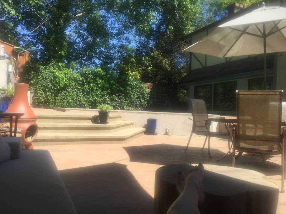 Very private lounge area by the pool.