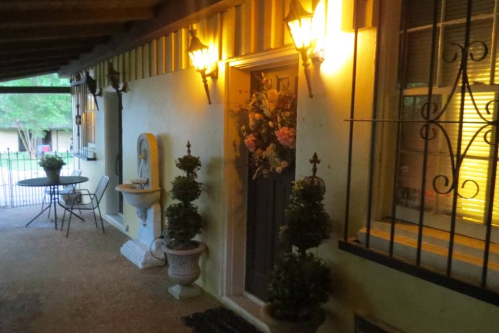 This is your apartment with private entrance. You also have a place to drink coffee on your porch.