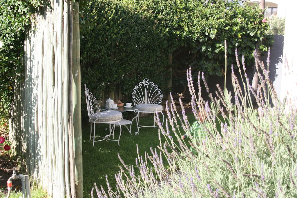 Cozy little garden to enjoy refreshments