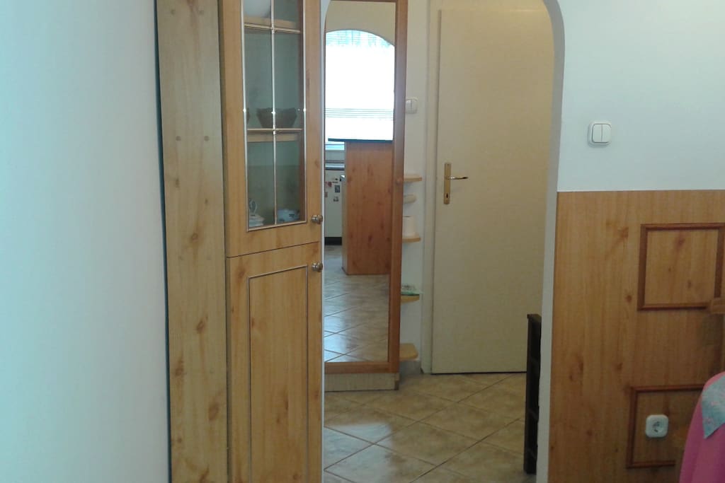 View from the kitchen to the entrance