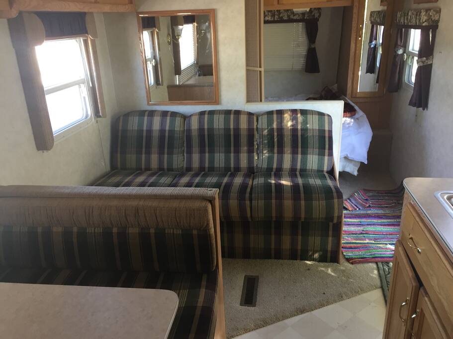 Dining Table, couch to back room view