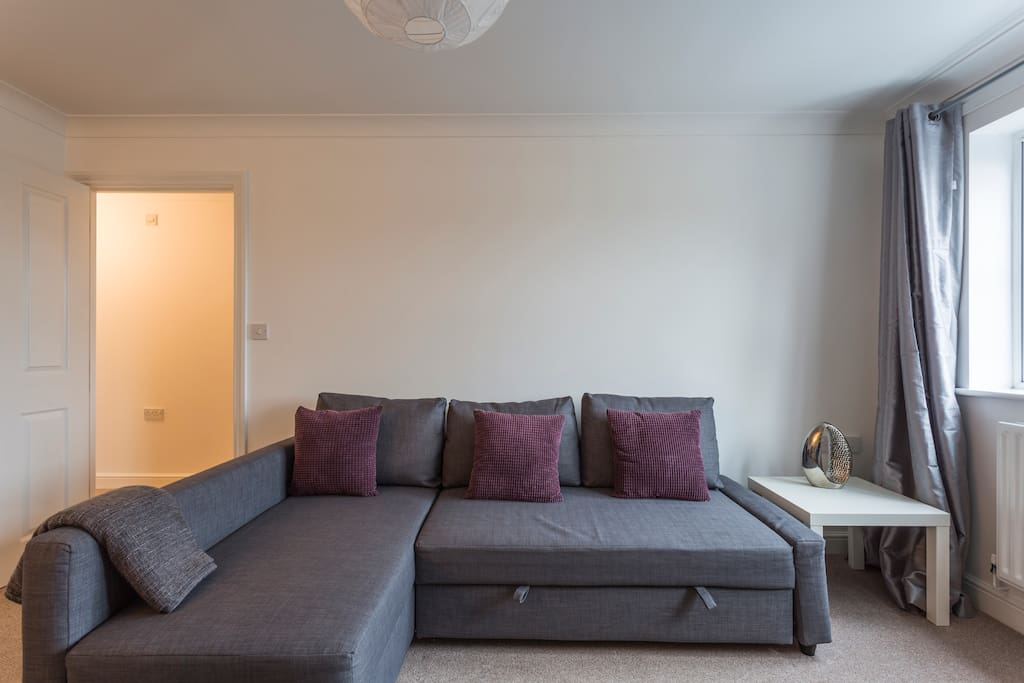 Lounge with sofa bed