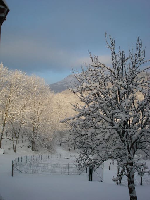 paesaggio invernale dal parcheggio