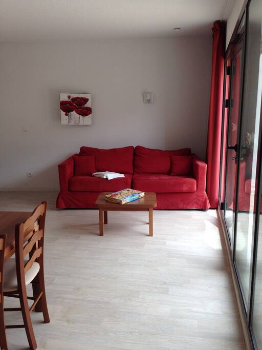 Le coin séjour salon ! un espace de vie agréable et confortable avec vue sur la montagne !