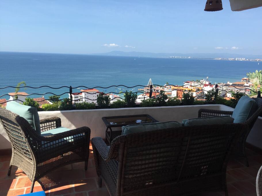 New comfortable patio furniture to enjoy the view