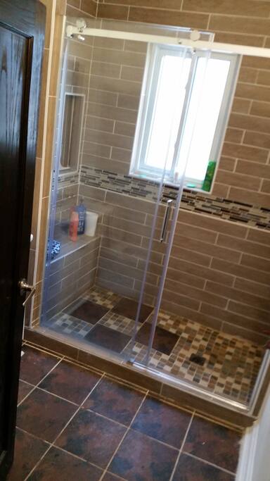 second bathroom stand in shower