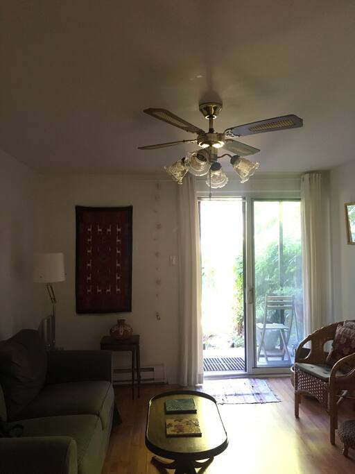 New this year: Ceiling fan in sitting room.