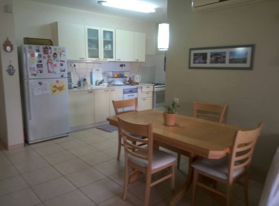 spacious open kitchen with large eating area
