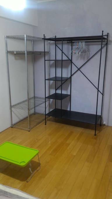 Two clothes shelf