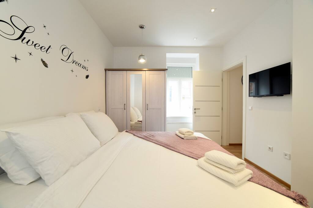 extra big bed in the bedroom!