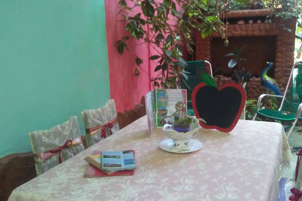 Espacio para reicos desayunos y cenas.