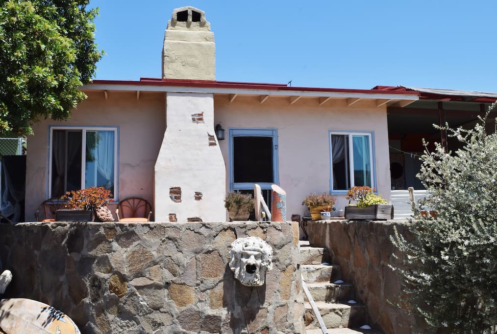Private entrance and patio, with views of river and ocean