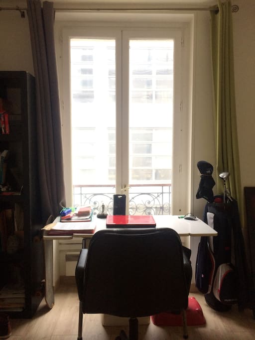 Desk in the bedroom