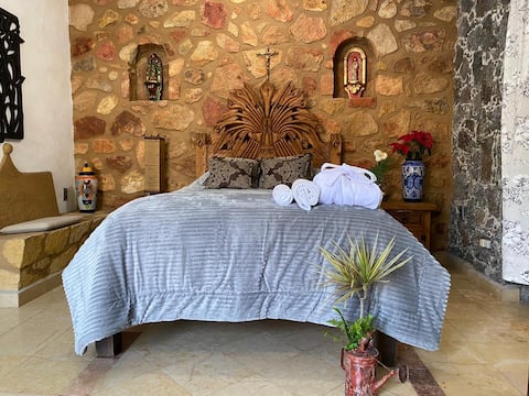 Casa de los abuelos, en pleno centro de Tepoztlán