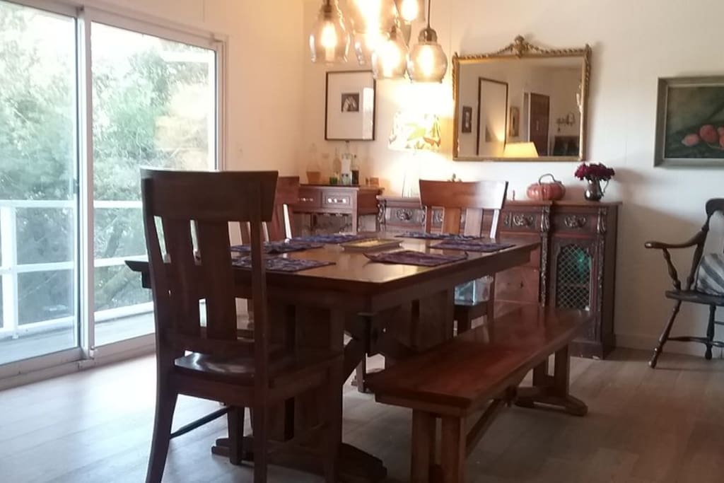 Dining Room with view of hills