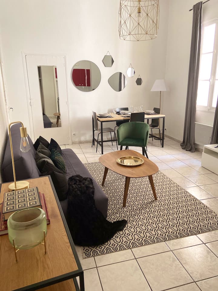 Studio Centre-ville Chaleureux Et Vintage - Narbonne