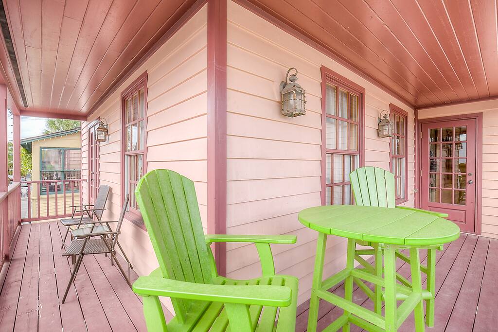 Great people watching from the front and side porches.