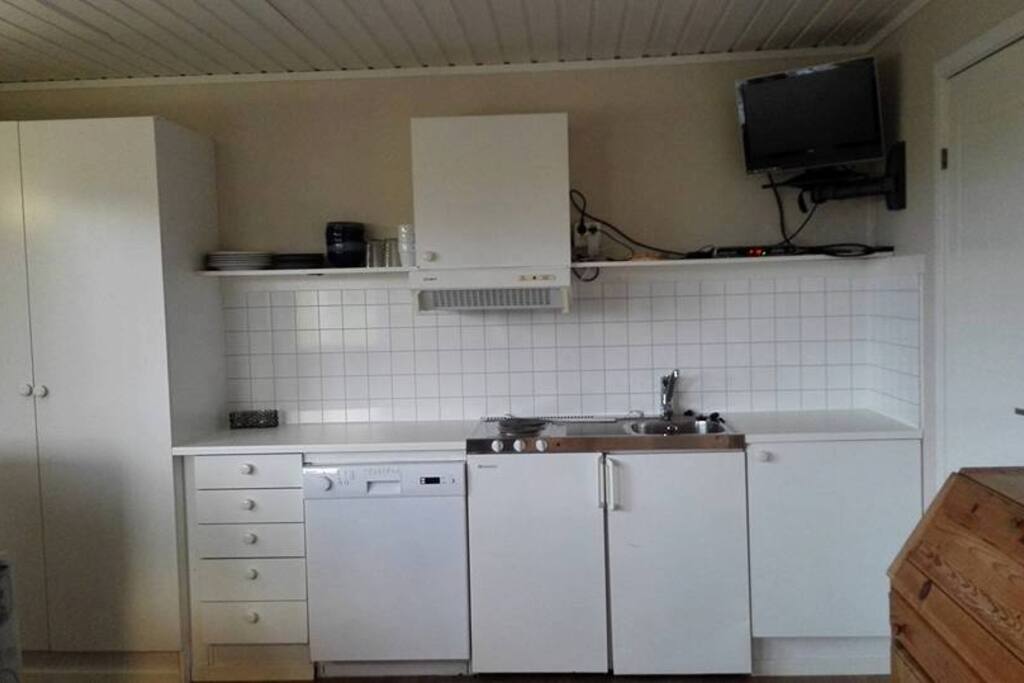 Kjøkkenkrok i oppholdsrom