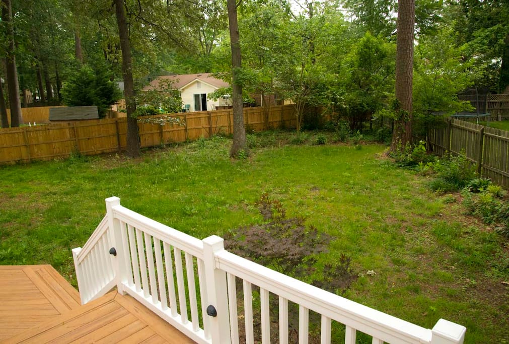 Picture of the yard from the deck
