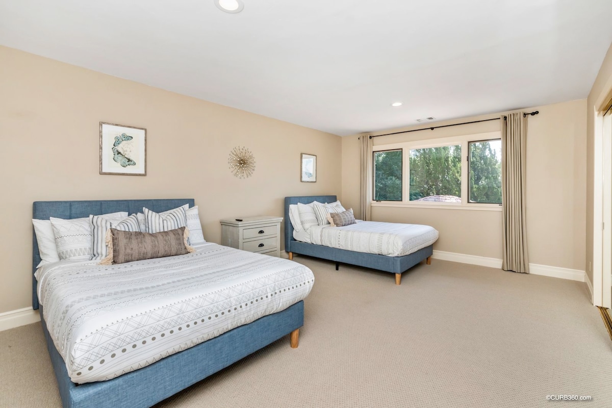 Second Level: Bedroom #6 two full beds.  Smart TV includes Hulu w/ Live TV, ESPN+ & Disney.