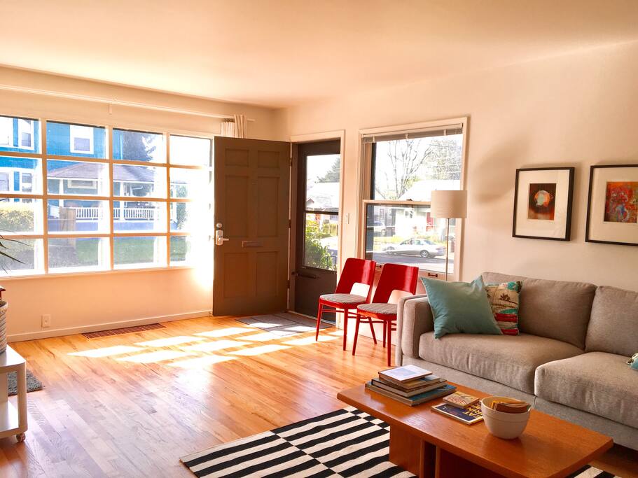 warm afternoon light in the living room