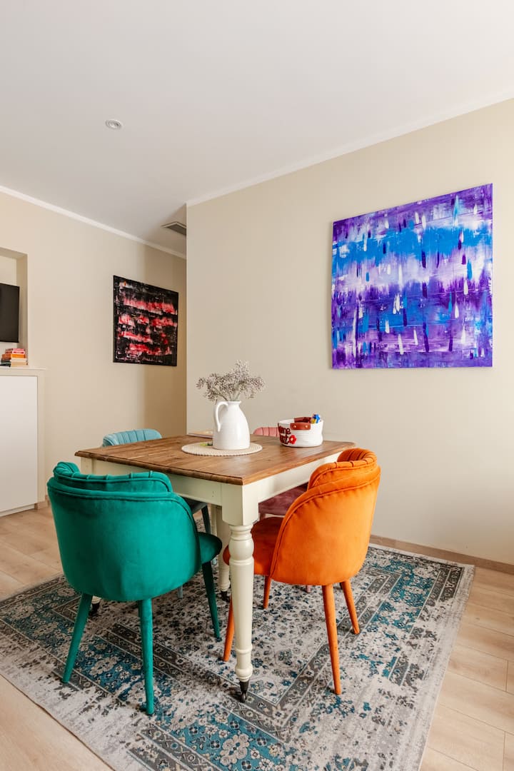Bright interior of Chic & Charme in Rome