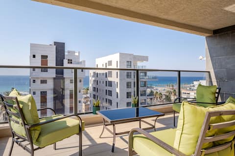 Nahariya, NEW Stunning 4BR Sea View Penthouse