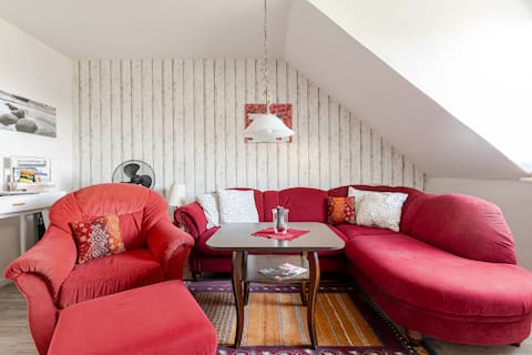 Quiet loft overlooking the river Rhine