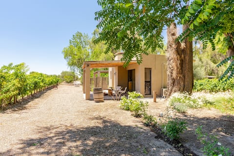 Lodge Baquero among Chardonnay vineyards
