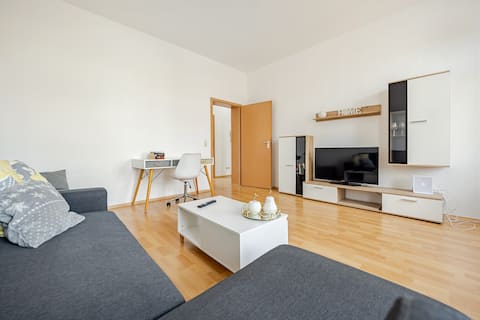 Wurzen near Leipzig with balcony and Wi-Fi