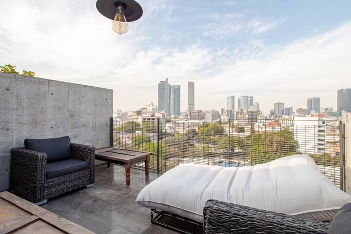 PH en Condesa con terraza privada